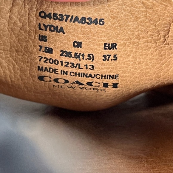 Coach New York Lydia Black Nubuck Suede Open Toe Flats Women's Size 7.5 - Picture 11 of 12